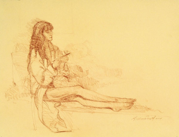 Richard MacDonald, Dancer Waiting, Archival Print