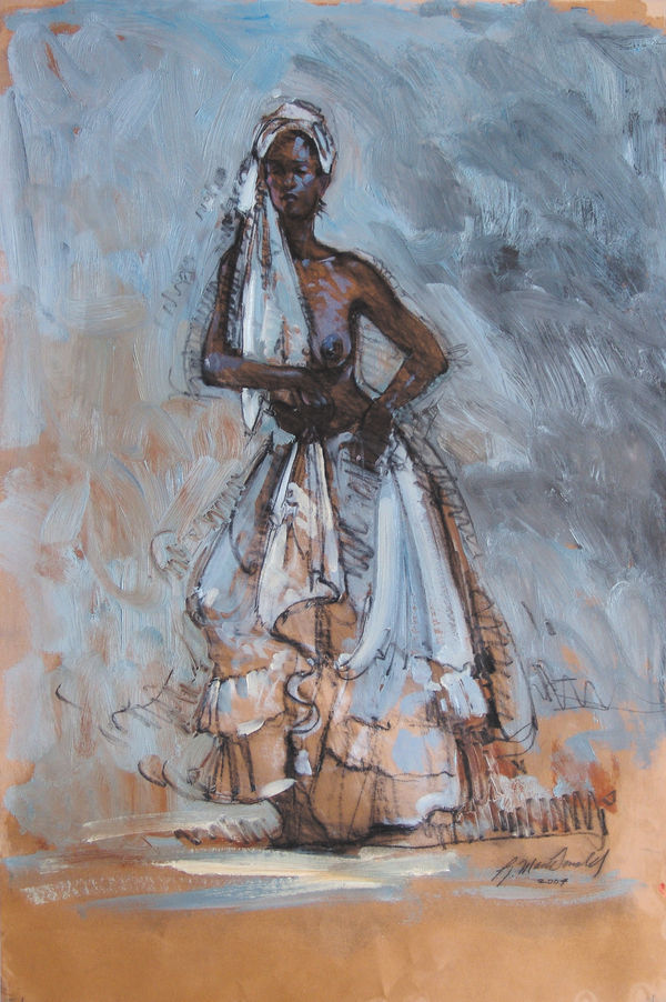 Richard MacDonald, Bettina in Ruffled Dress IV, Serigraph, 2014