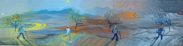 buy art artwork janis mennie scottish highland black isle dingwall alchemist gallery painting landscape people the highlands four seasons in one day