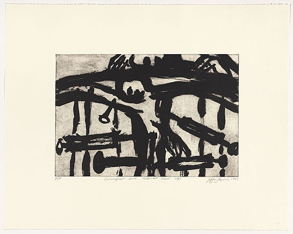 Jeffreyharris Crucifiedandalmostusedup 1999 Aquatint 396X592Mm Nationalgalleryaustralia