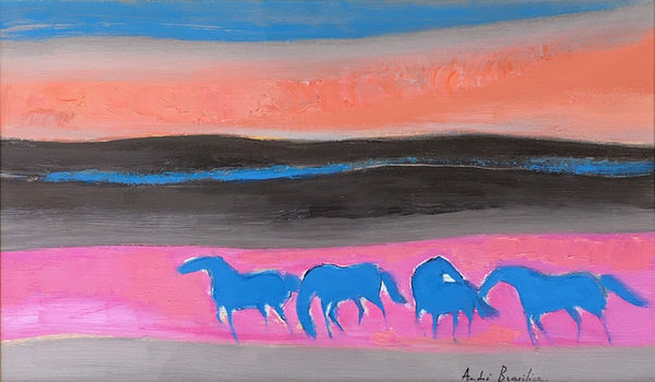 André Brasilier, Les chevaux bleus