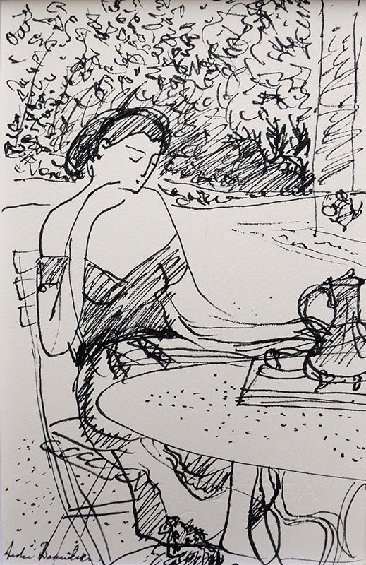 André Brasilier, Femme prenant le thé