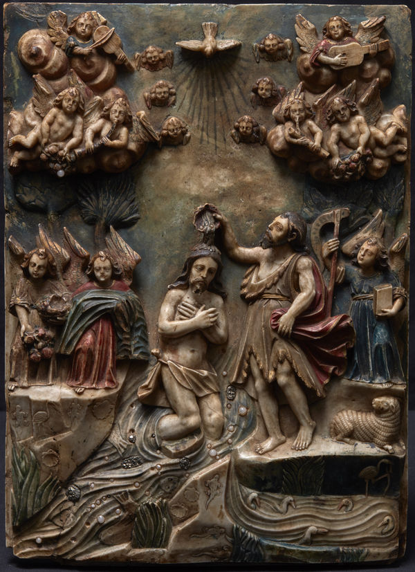 THE BAPTISM OF CHRIST, Unidentified artist, Ayacucho (Peru), Between 17th and 18th century