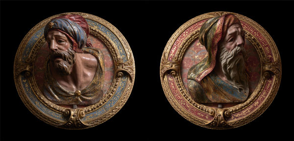 ALONSO BERRUGUETE, Joseph of Arimathea and Nicodemus (a pair of busts), (Paredes De Nava, c. 1488 - Valladolid, 1561), Second quarter of the 16th century