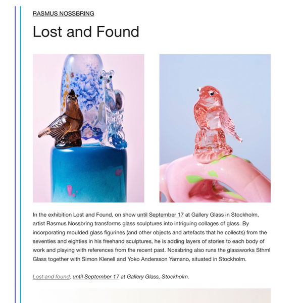 Lost and Found - Rasmus Nossbring i The new era magazine