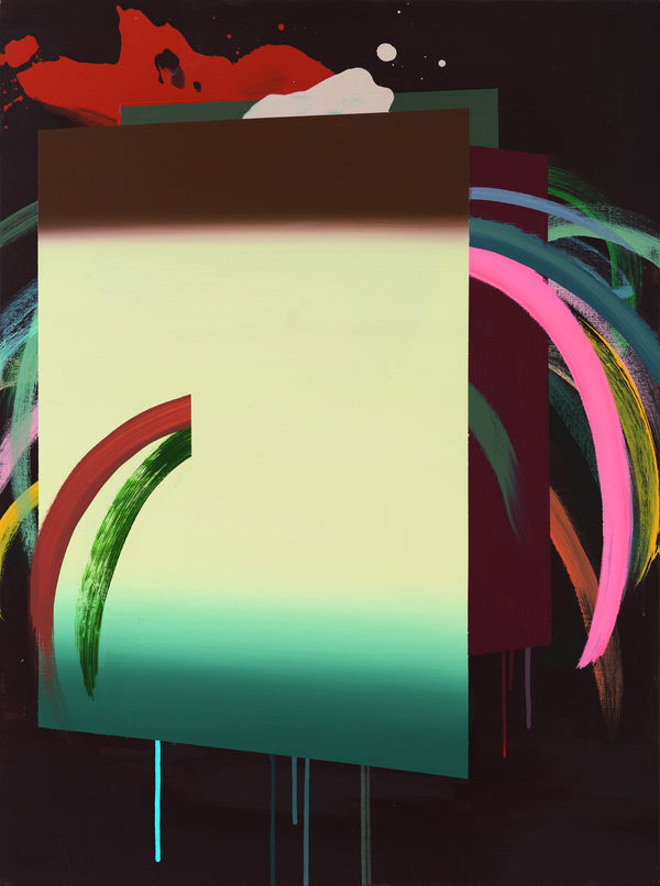 Cockfighting screens (small) 2015 Oil on canvas 120 x 80 cm