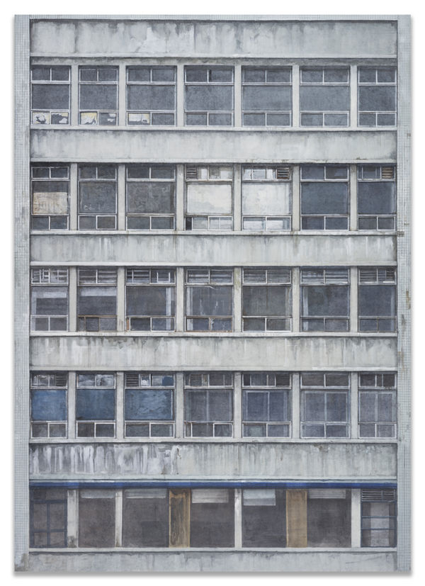 JAE HO JUNG Hwanam Building, 2018 Acrylic on Korean paper 209 x 150 cm
