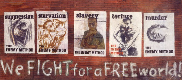 Ben Shahn: We Fight for a Free World! (estate of the artist/ARS/Michael Rosenfeld, c. 1942)