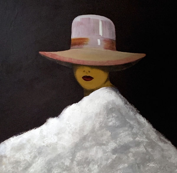 Large acrylic portrait painting by Stephen Charlton