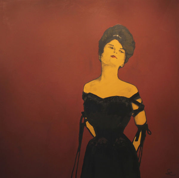 Large acrylic portrait painting by Stephen Charlton