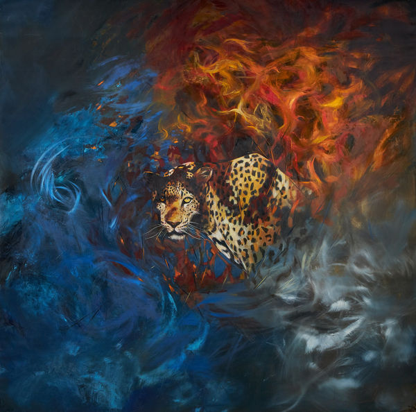 Kaingo Leopard Emily Lamb oil on canvas 197 x 198.5 cm