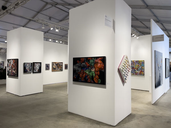 Picture of the Harman Projects booth at Outsider Art Fair