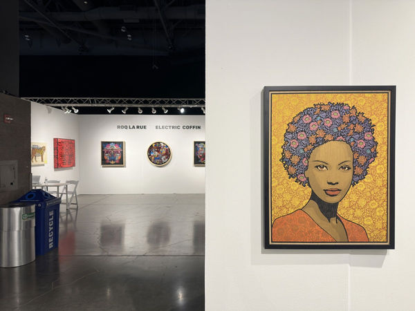 Install image of Harman Projects Chuck Sperry booth at the Seattle Art Fair