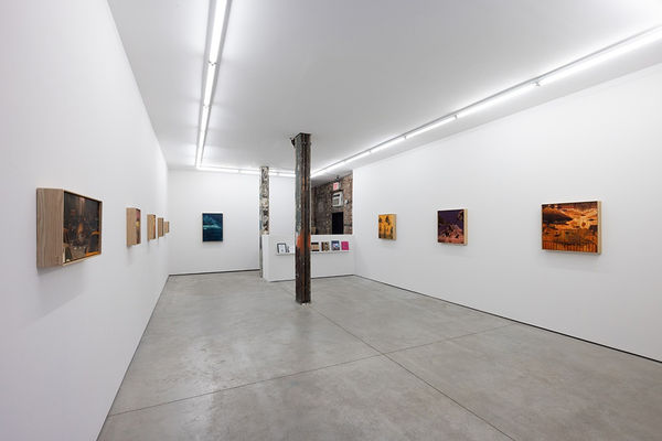 Install shot of paintings at Chris Austin exhibition
