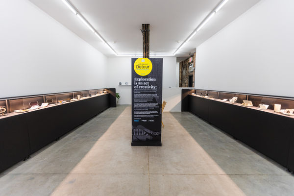 Installation shot of Moleskine Detour exhibition