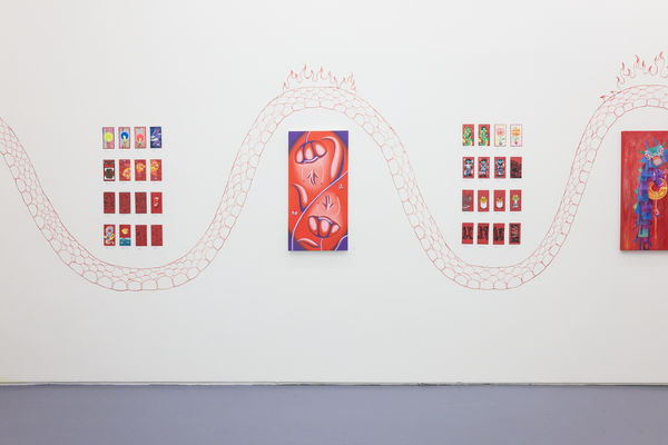 Installation image of the red envelope show 