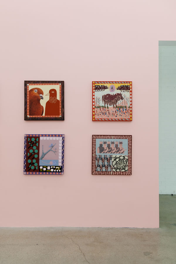 Installation view of Keya Tama's exhibition Where Our Worlds Meet at Harman Projects Los Angeles