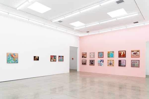 Installation view of Keya Tama's exhibition Where Our Worlds Meet at Harman Projects Los Angeles