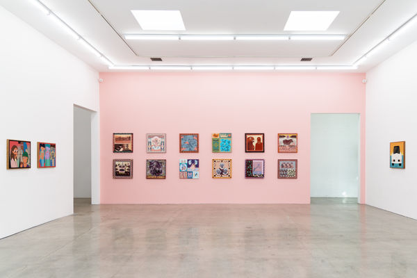 Installation view of Keya Tama's exhibition Where Our Worlds Meet at Harman Projects Los Angeles