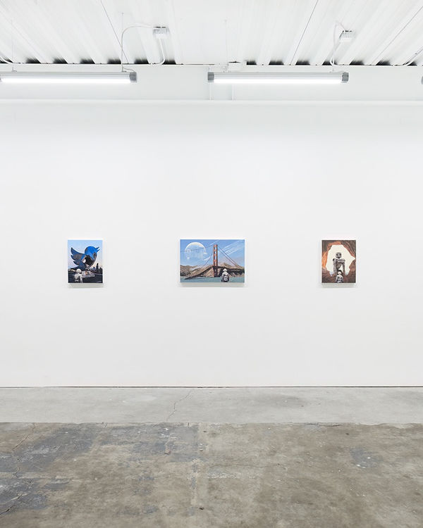 Installation view of Scott Listfield's solo exhibition "Extinction Stories" at Harman Projects, San Francisco