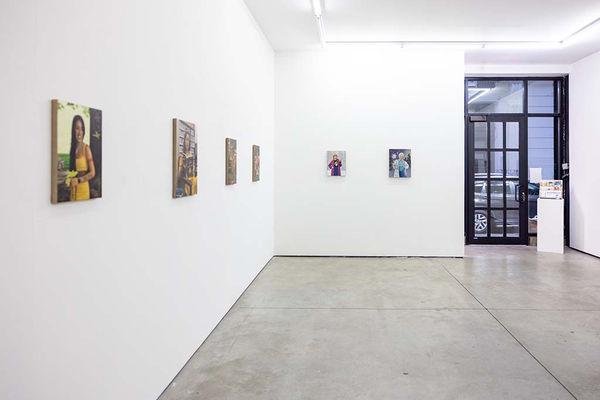 Photo of Matthew Grabelsky princess paintings hanging on white wall