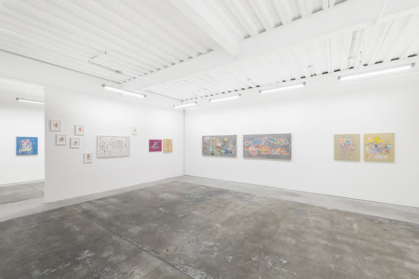 Installation view of artist duo KeFe's show Music Island at Harman Projects San Francisco.