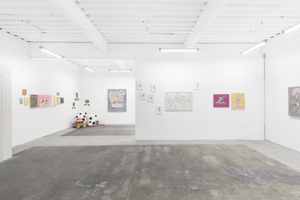 Installation view of artist duo KeFe's show Music Island at Harman Projects San Francisco.