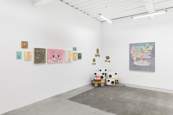Installation view of artist duo KeFe's show Music Island at Harman Projects San Francisco.