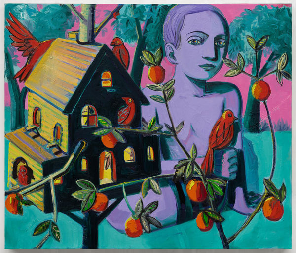 Birdhouse, 2021, oil on canvas, 34 x 40