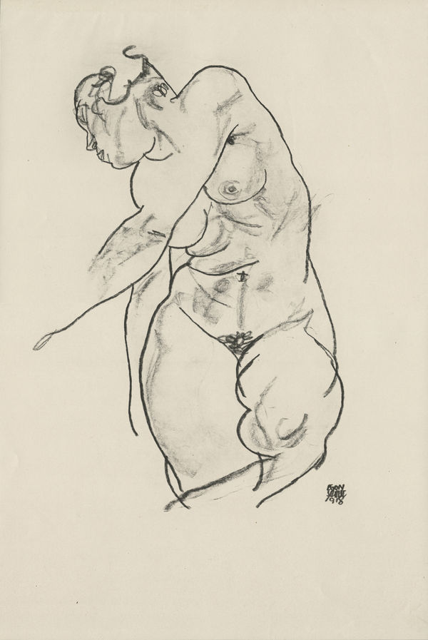 Egon Schiele, Standing Female Nude, 1920