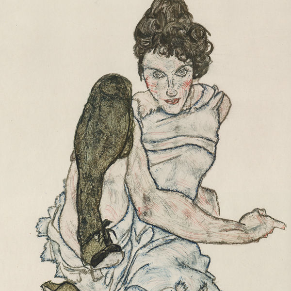 Egon Schiele, Female Model, Seated, 1920