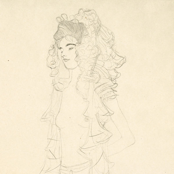 Gustav Klimt, Standing Girl with Lace Headdress, 1919