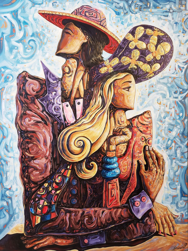 Darwin Leon The Overprotector Oil on Canvas 48x36 in