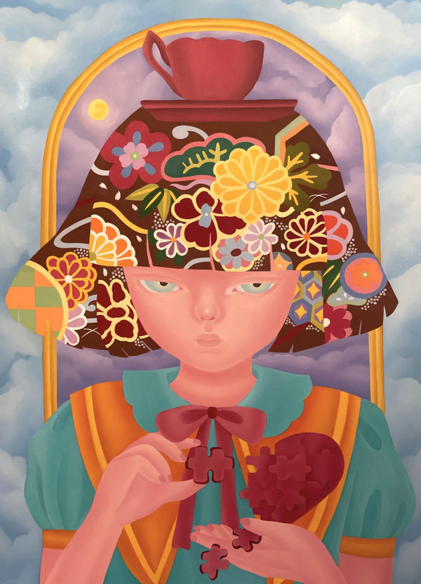 Jam Thanyapat Fill Full The Heart Oil on Canvas 70x50 cm