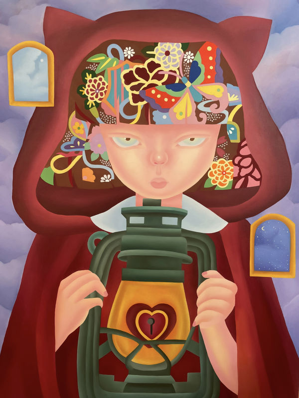 Jam Thanyapat The Light of Your Heart Oil on Canvas 70x50 cm