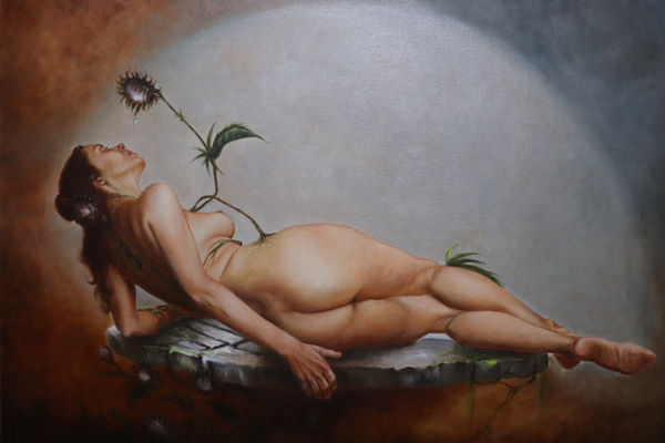 Lorella Ragnatelli Torment & Ectasy Oil on Belgian Linen 60x90 cm