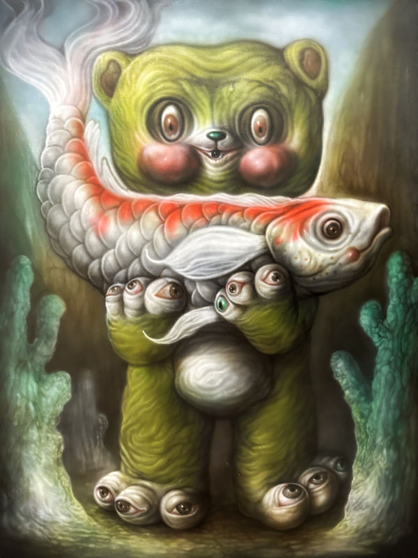 Froilan Calayag Good Catch Oil on Canvas 24x18 in