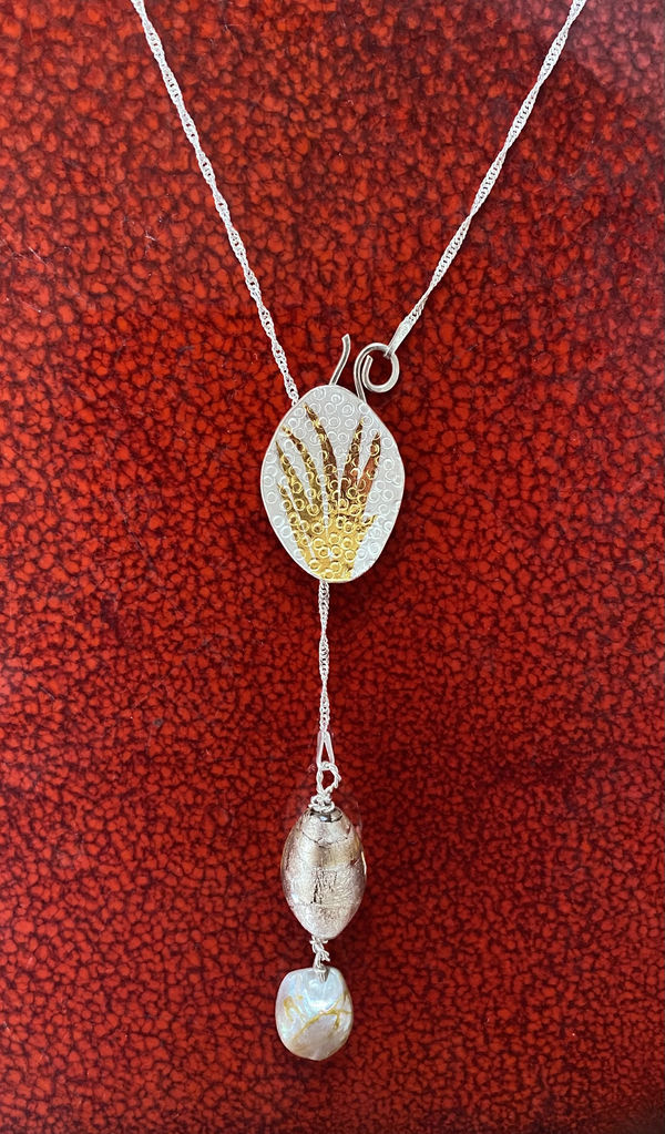 Anne Emerson - Long blue pendant