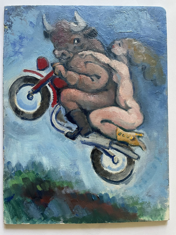 Peter Regent, Europa & Bull on motorbike I