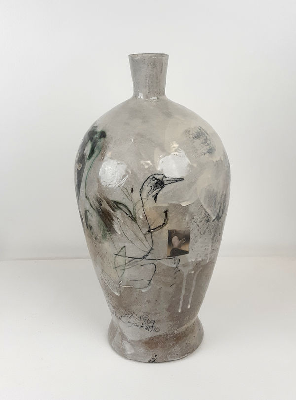 Large Vase 2 handbuilt stoneware 45cm Fiona Thompson