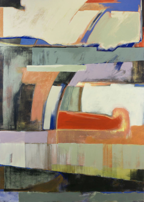 Summer in Lisbon Acrylic, modelling paste and clay on canvas 130x80cm Hannah Benassi