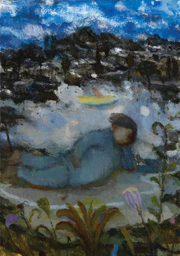 The Swimming Dreamer Oil on canvas 31 x 25 cm Joe Fan, RSA
