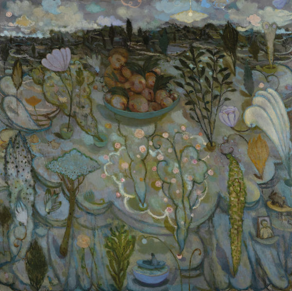 Still Life in Mobile Home Oil on canvas 100 x 100 cm Joe Fan, RSA