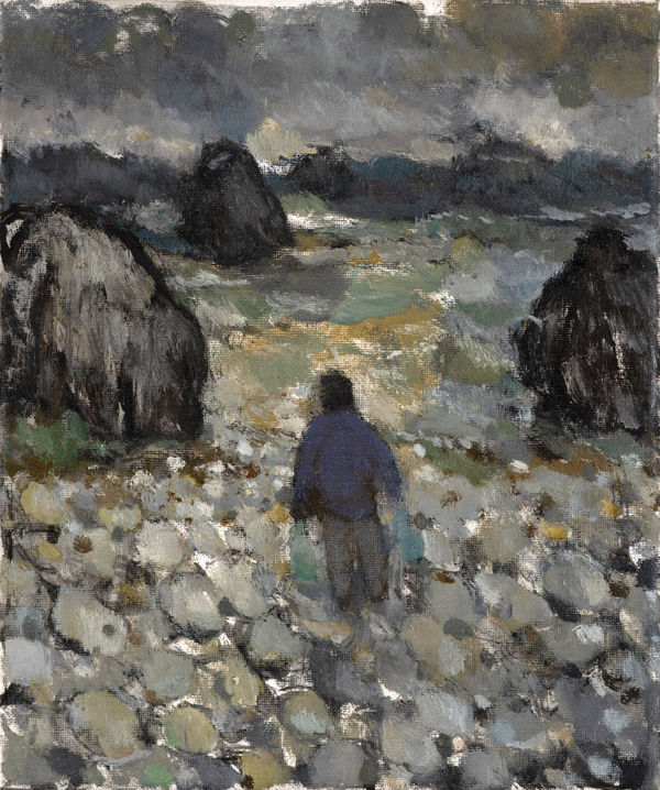 Shopping for Frances (M&S) Oil on canvas 23 x 31 cm Joe Fan, RSA