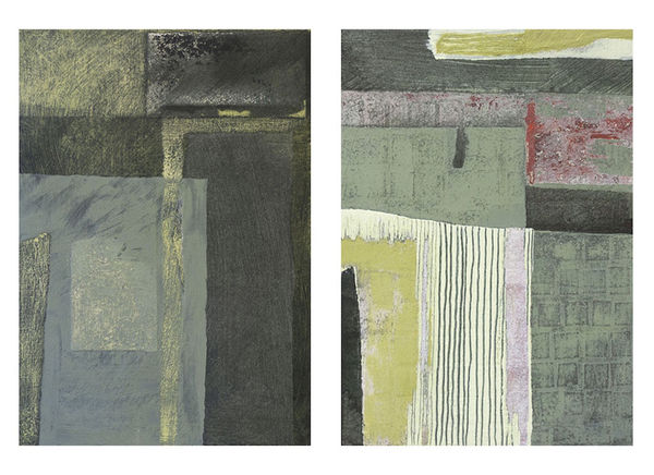 Resting Rooms Acrylic, pasted paper on board 30.5x21.5 Hannah Benassi