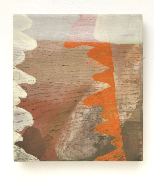 Heavenward Ridges Oil and casein paint on wood 25 x 22cm Susie Leiper