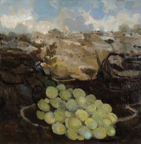 Sainsbury's Grapes 500g Oil on board 30 x 30 cm Joe Fan, RSA