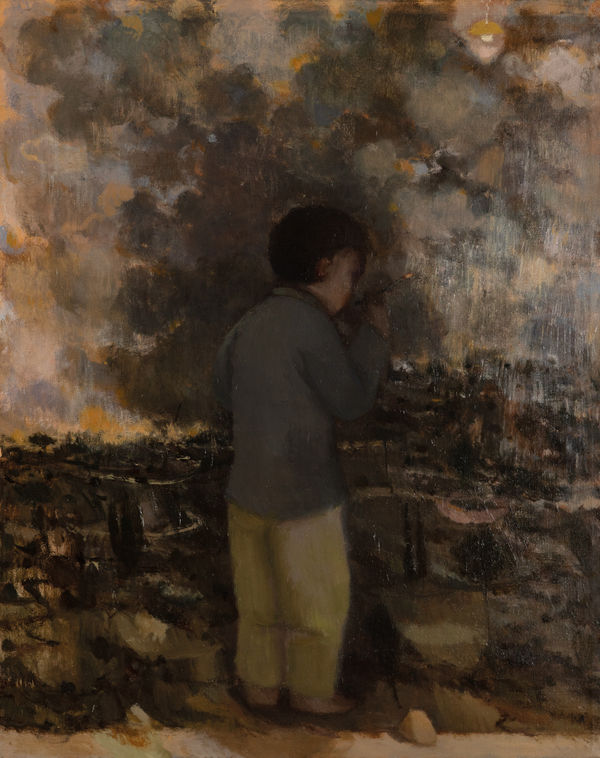 Painting Up a Storm Oil on canvas 50 x 40 cm Joe Fan, RSA