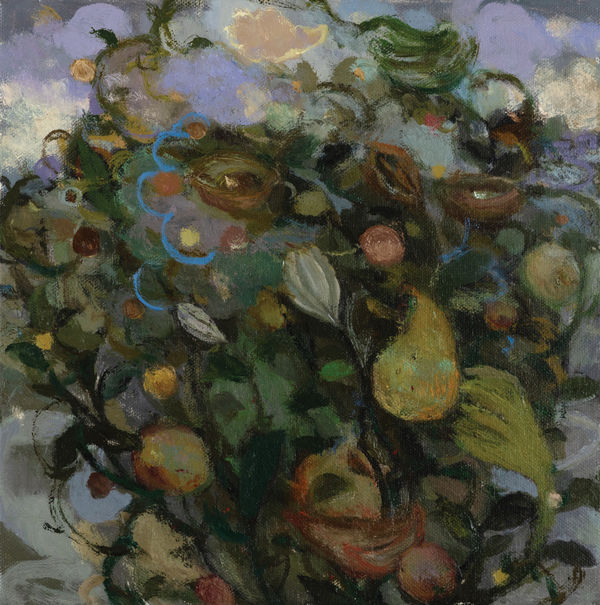 The Fruit Eater Oil on canvas 30 x 30 cm Joe Fan, RSA