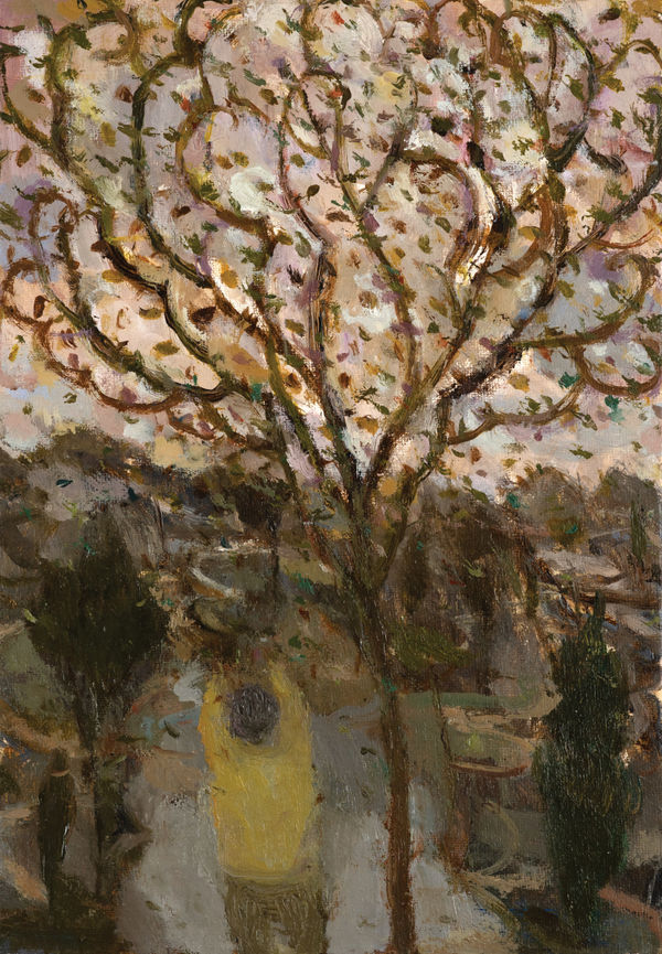 The Leaves Catcher Oil on canvas 31 x 23 cm Joe Fan, RSA